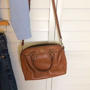 Leather brown coach bag